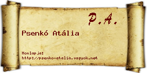 Psenkó Atália névjegykártya